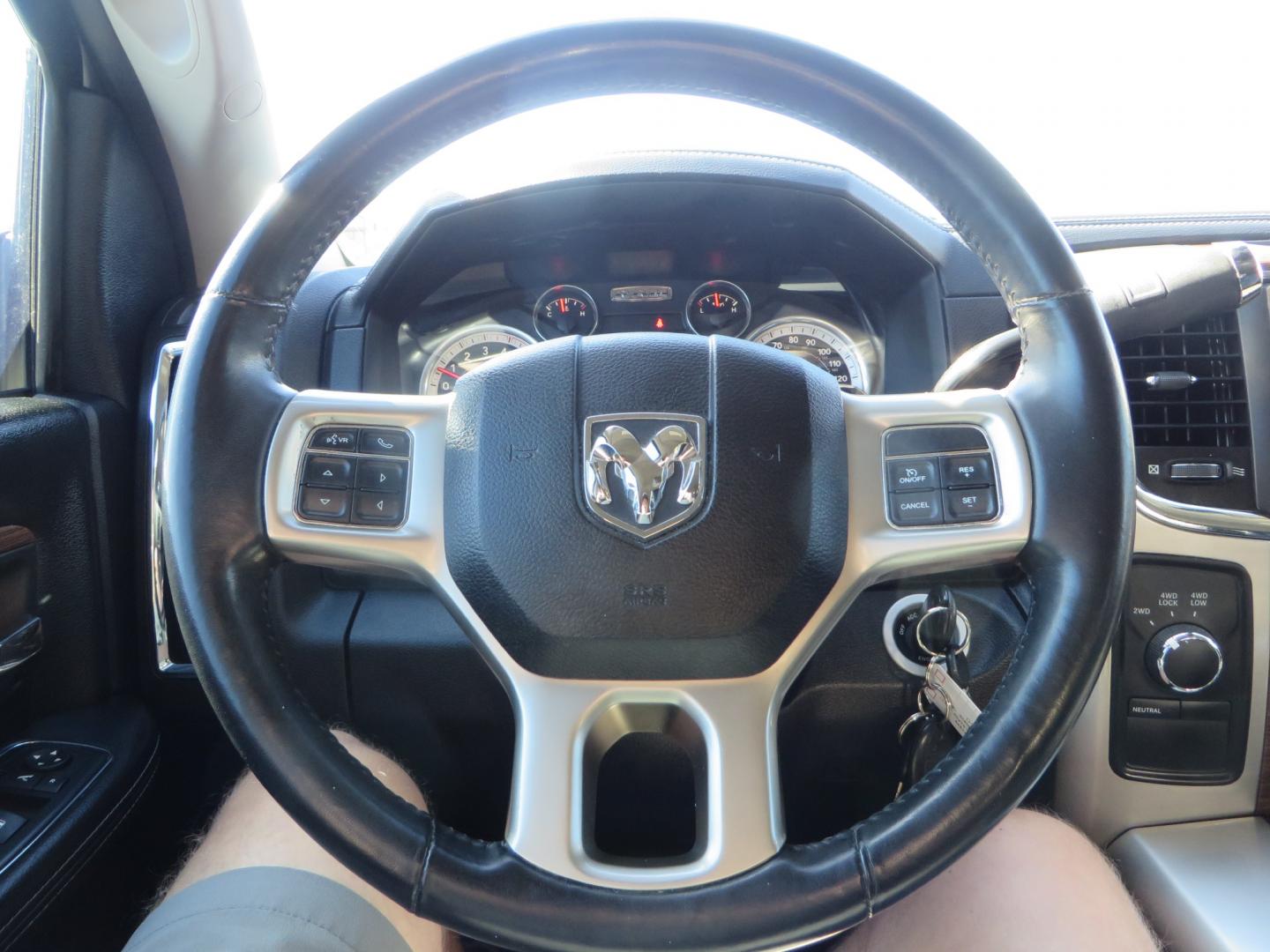 2016 SILVER /BLACK RAM 2500 Laramie Crew Cab SWB 4WD (3C6UR5FL3GG) with an 6.7L L6 OHV 24V TURBO DIESEL engine, 6A transmission, located at 2630 Grass Valley Highway, Auburn, CA, 95603, (530) 508-5100, 38.937893, -121.095482 - Leveled Ram sitting on Fuel Offroad wheels, Falken Wildpeak AT tires, Amp Power steps, Rolling Bed cover, Color matched fender flares, and window tint. - Photo#29